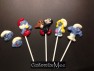 335sp Blue People Chocolate or Hard Candy Lollipop Mold